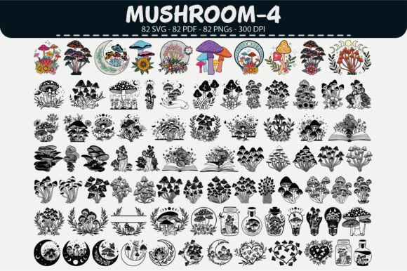 A Designer's Take on the Mushroom Clipart Bundle for Business Graphics