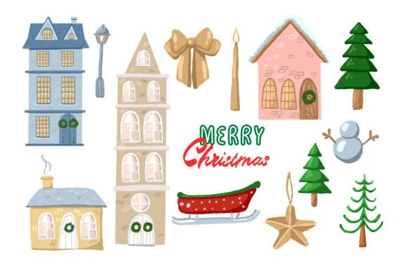 A Practical Review of the Hand Drawn Christmas Houses Graphics