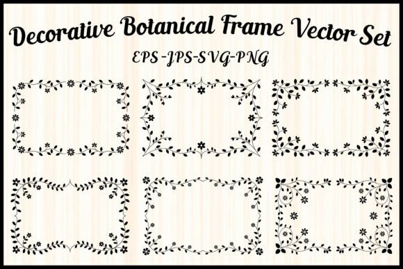 An Elegant Flower Border Graphics Set for Digital Sellers