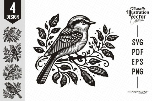 Bird Silhouette Vector Collection: Graphics & Illustrations for Local Branding