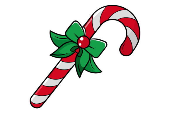 Christmas Candy Cane SVG Graphic for Crafters & Sellers