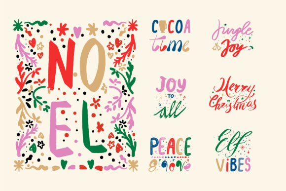 Christmas Lettering Graphics for Holiday Branding