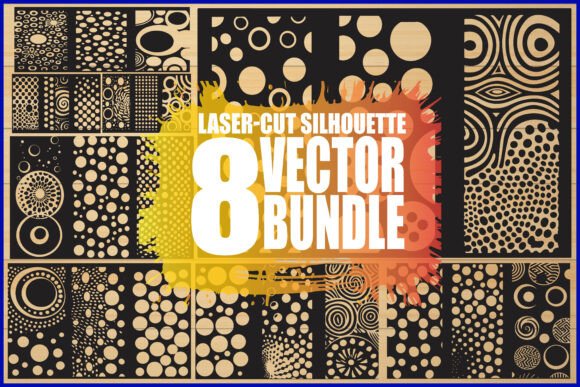 Modern Circle Pattern Vector Bundle: Graphics & Illustrations