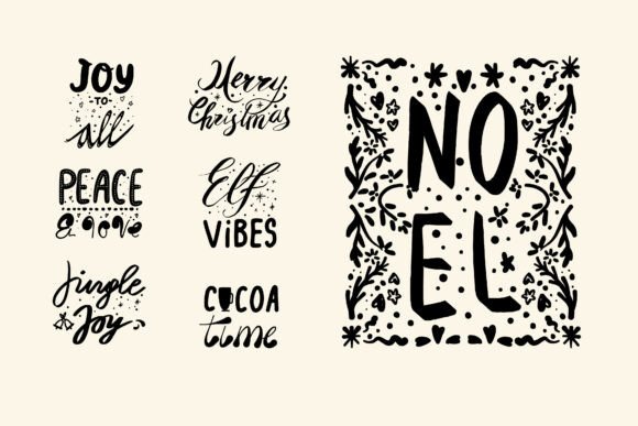 Seasonal Charm: Christmas Lettering Graphics for Brand Illustrations